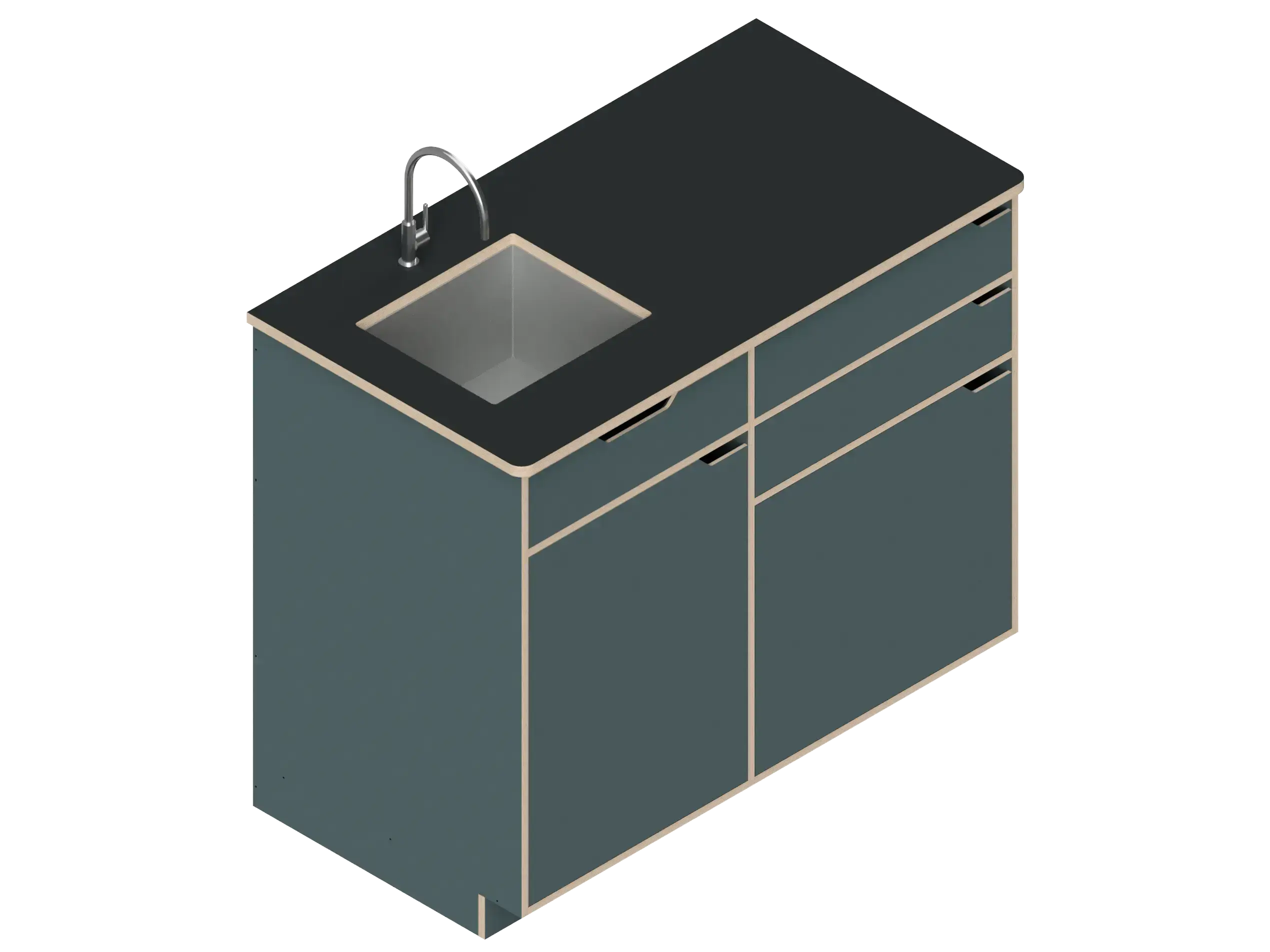 Dual unit Kitchen Galley with Storage The Vansmith DIY