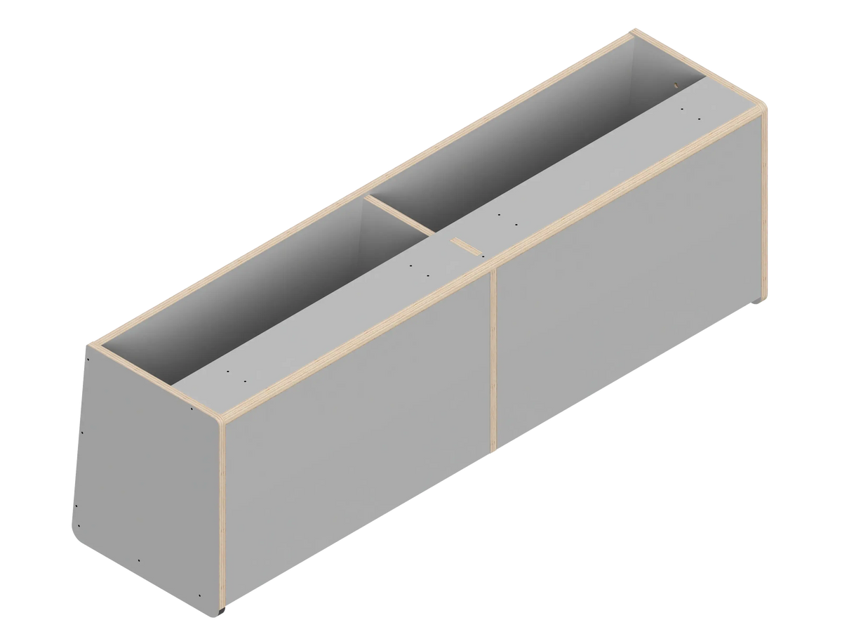 DIY Dual upper cabinet kit for Transit vans in Fog - The Vansmith DIY