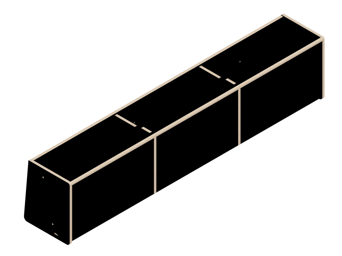 DIY front upper cabinet kit for Transit van 148 in Black - The Vansmith DIY