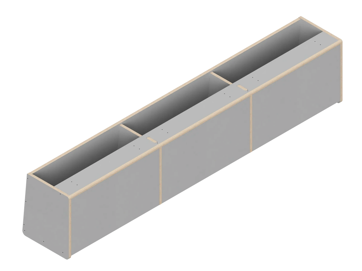 DIY Front upper cabinet kit for Transit van 148E in Fog - The Vansmith DIY