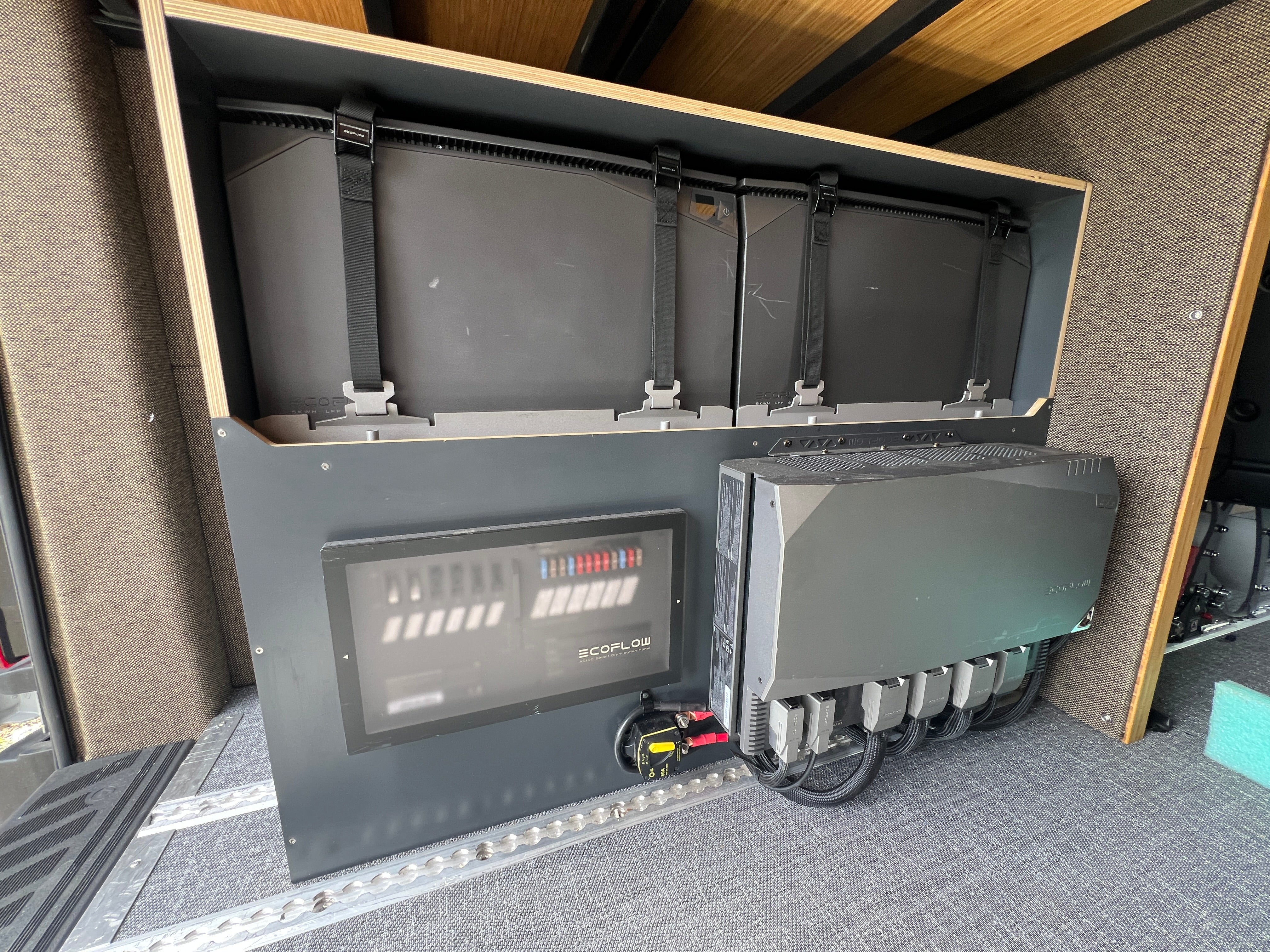 10 kWh EcoFlow power station and electrical panel