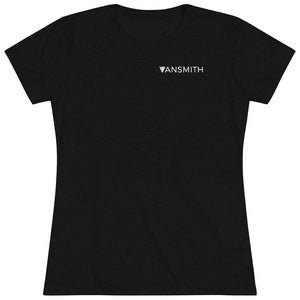 Vansmith Women's Triblend Tee- White Front Logo