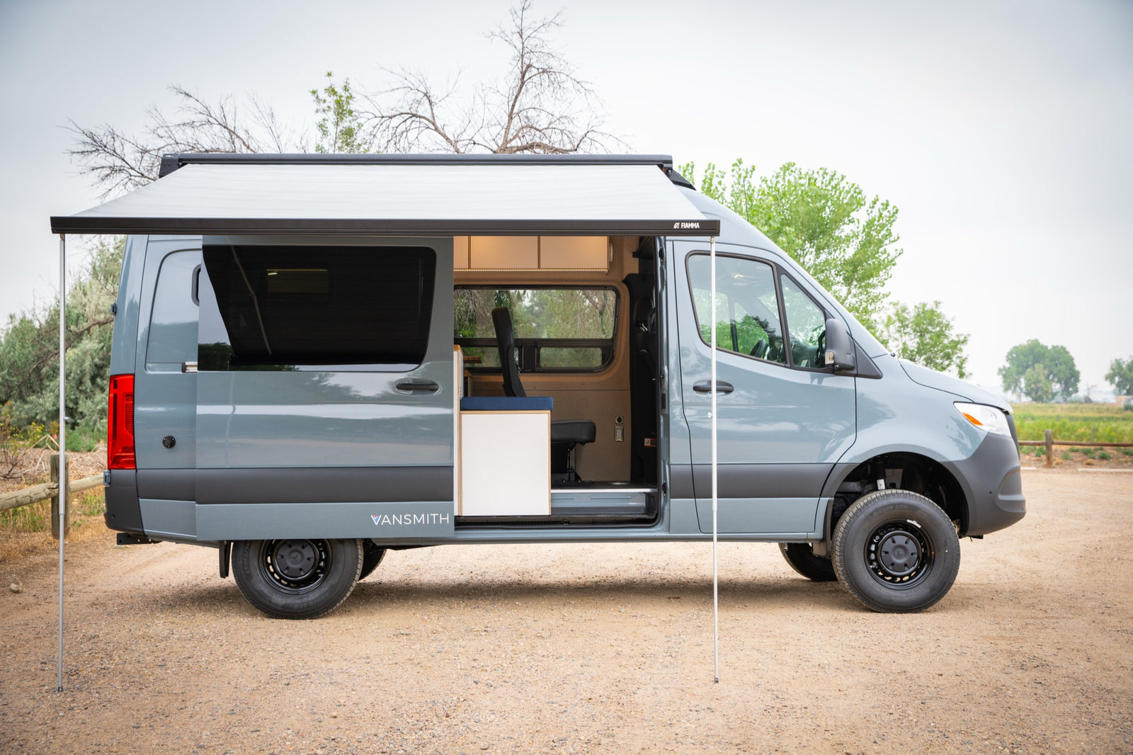 Vansmith Sprinter build with awning extended